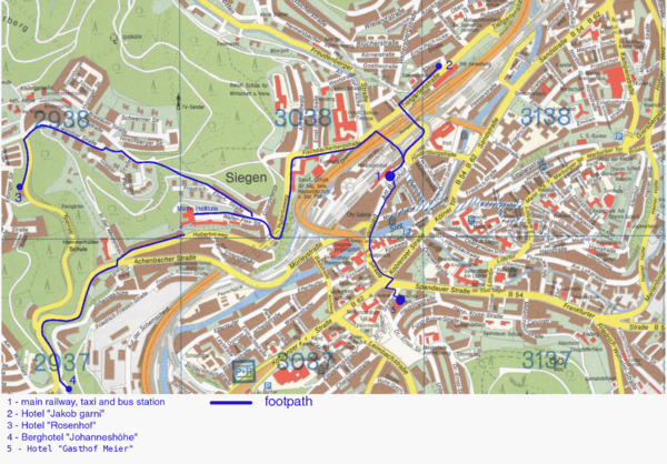 siegen centre ville plan