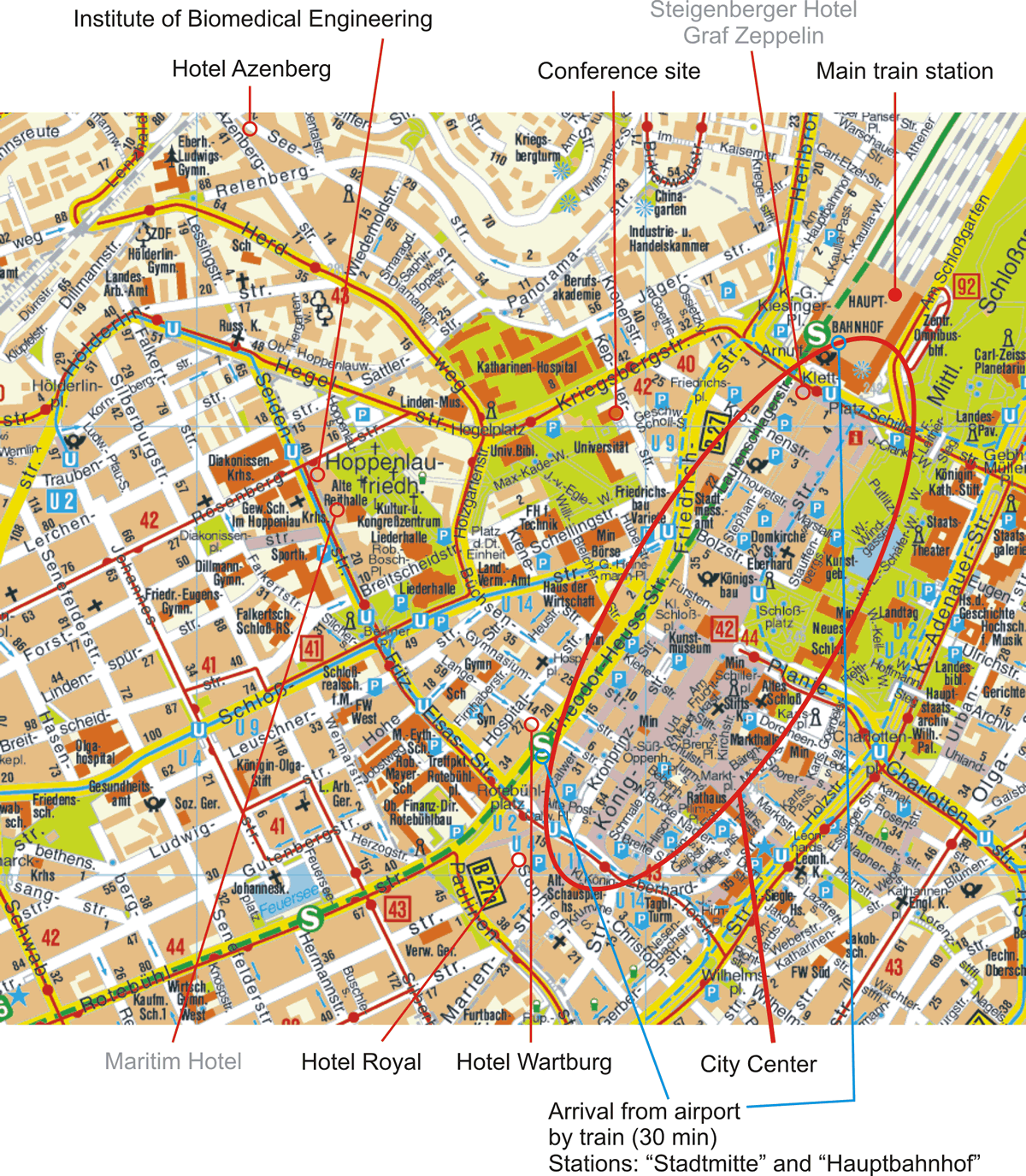 Stuttgart centre plan