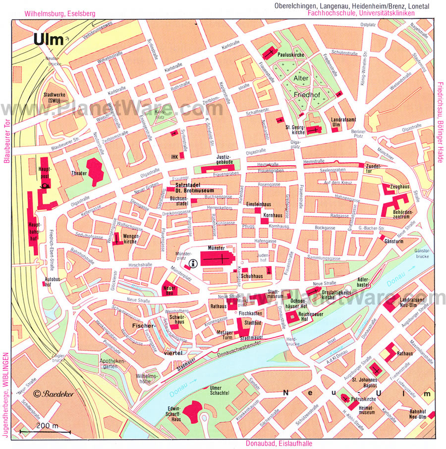 ulm centre ville plan