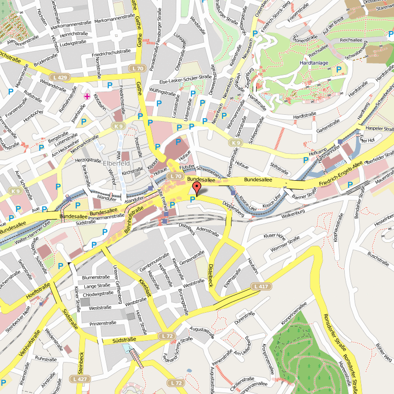 Wuppertal street plan