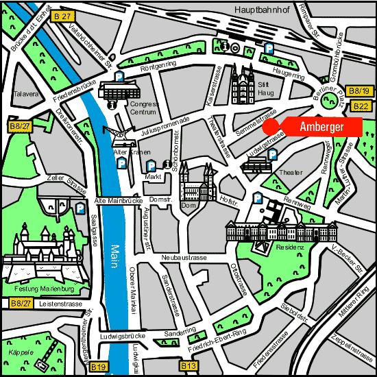 Wurzburg touristique plan