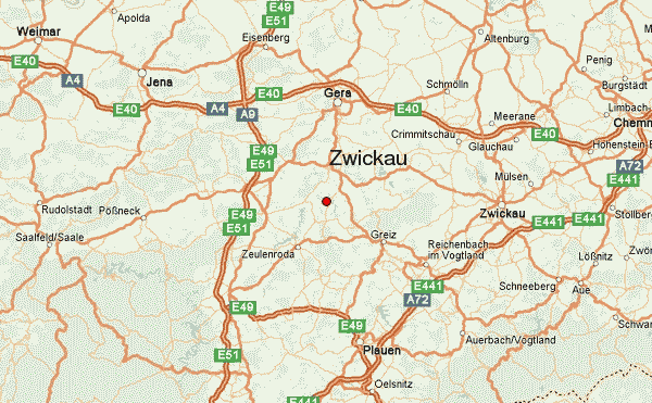 Zwickau itineraire plan