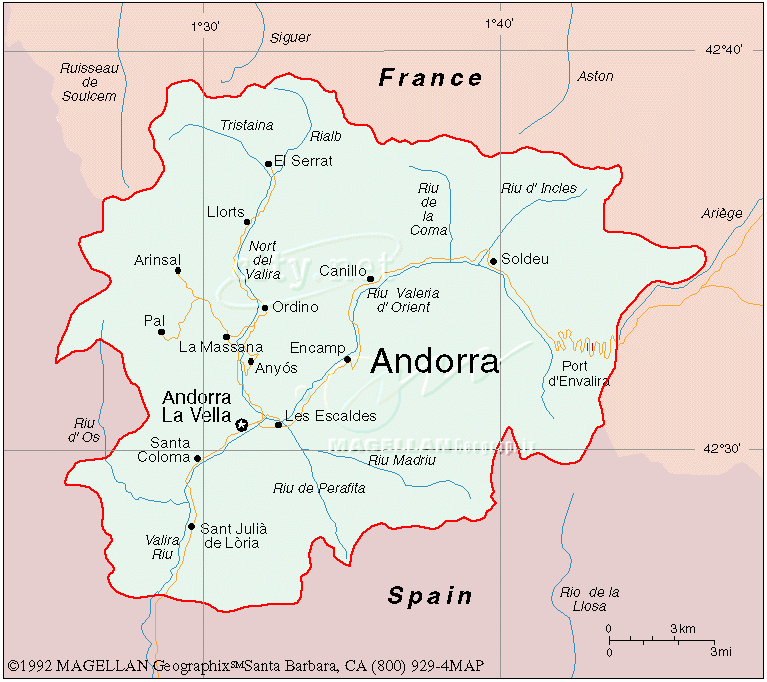 carte du andorre