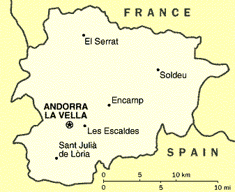villes carte du andorre