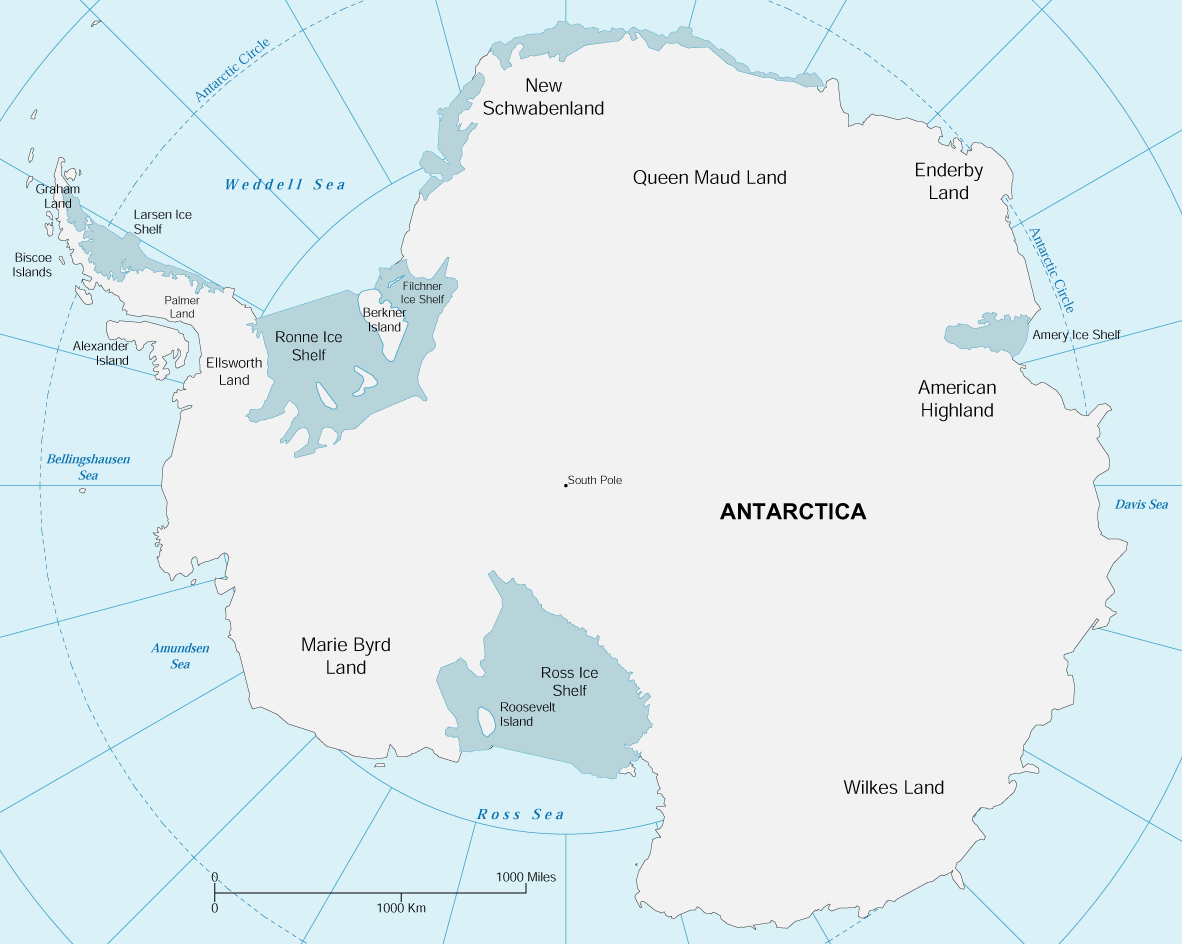 Antarctique carte