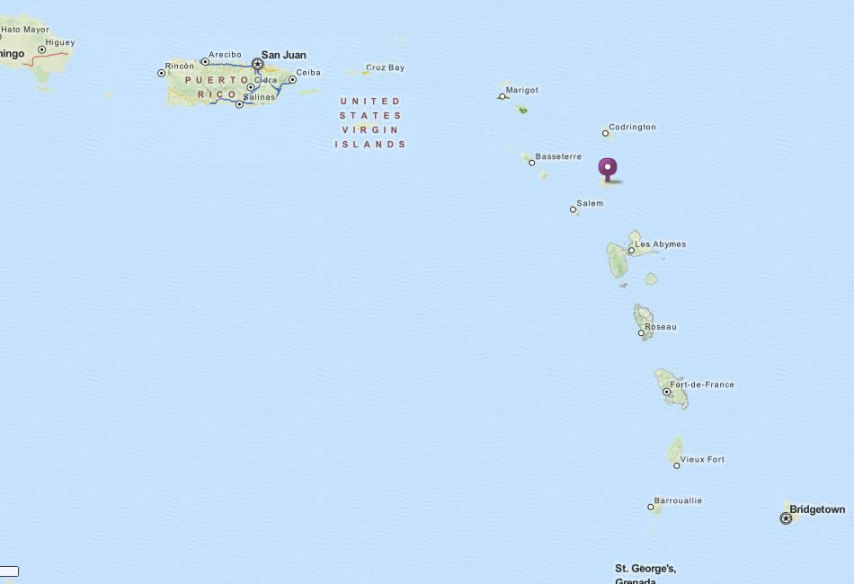 carte du antigua et barbuda