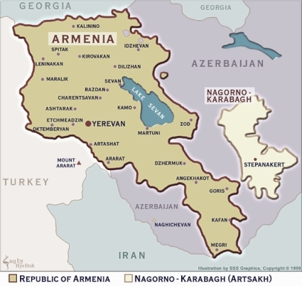 Armenie carte karabagh