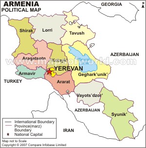 Armenie carte regions