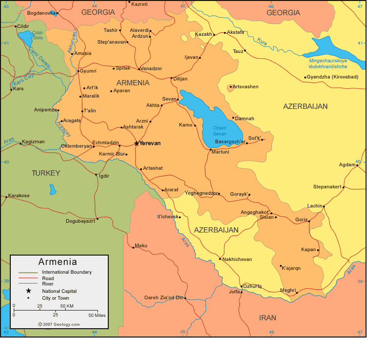 Armenie Carte