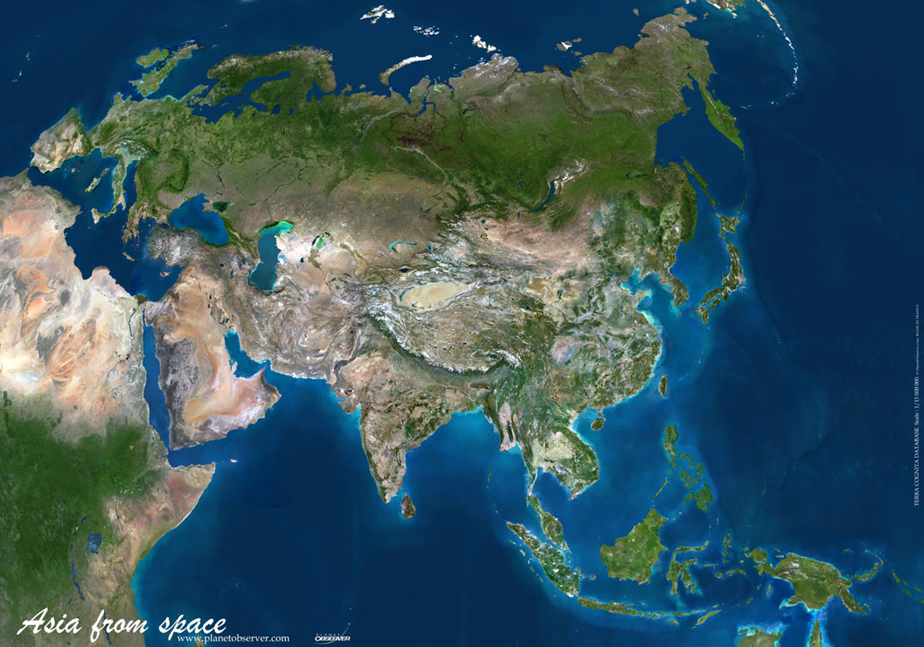 asie satellite image