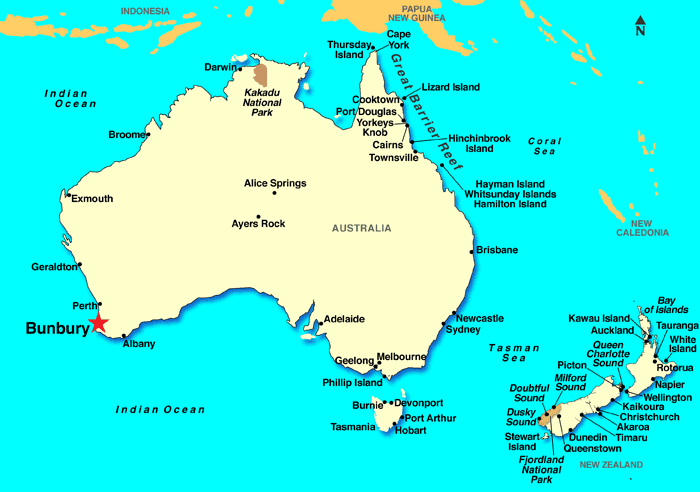 australie Bunbury plan