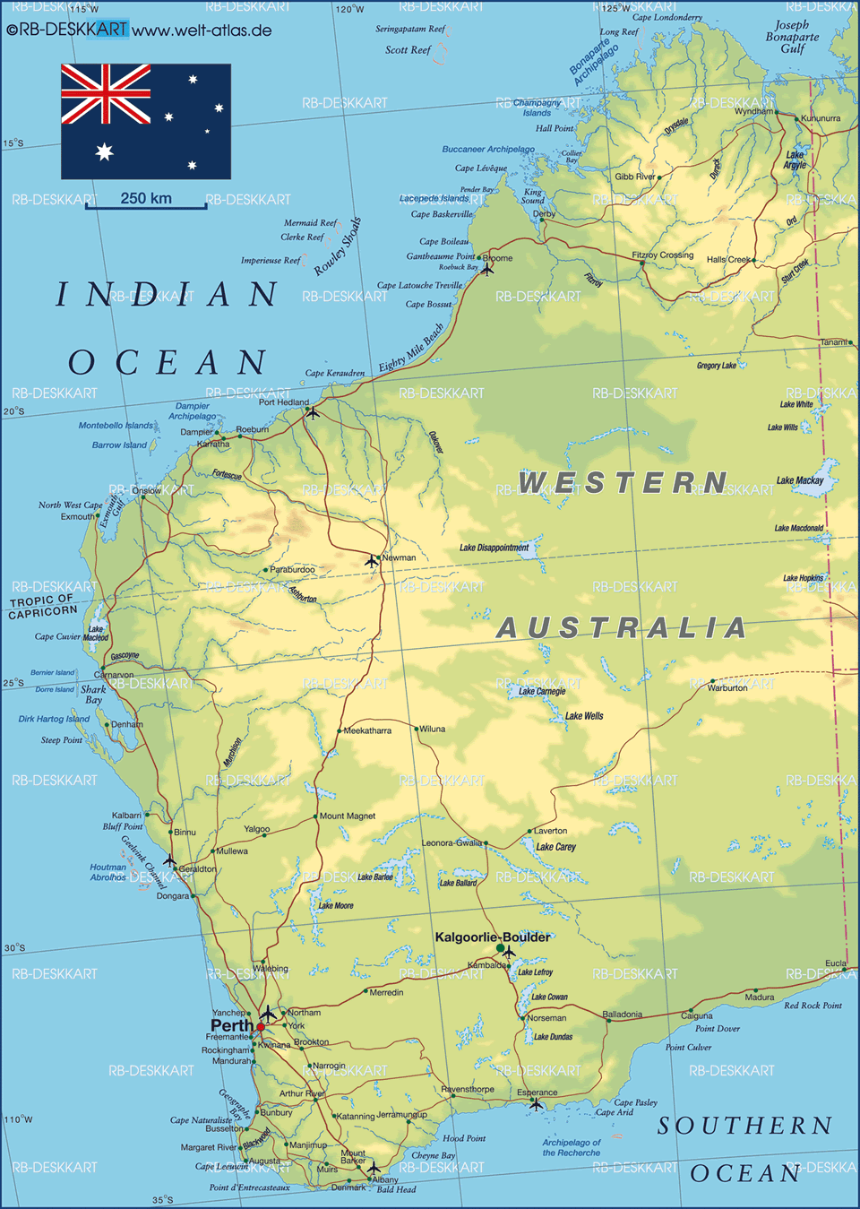 occidental australie Bunbury plan