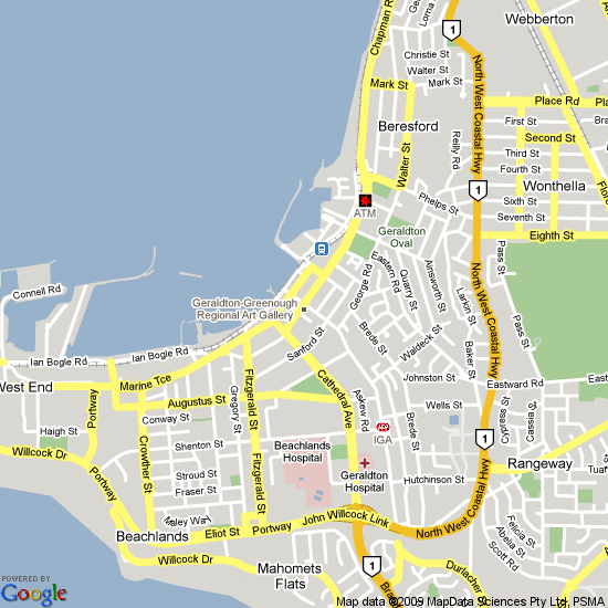 Geraldton occidental australie plan