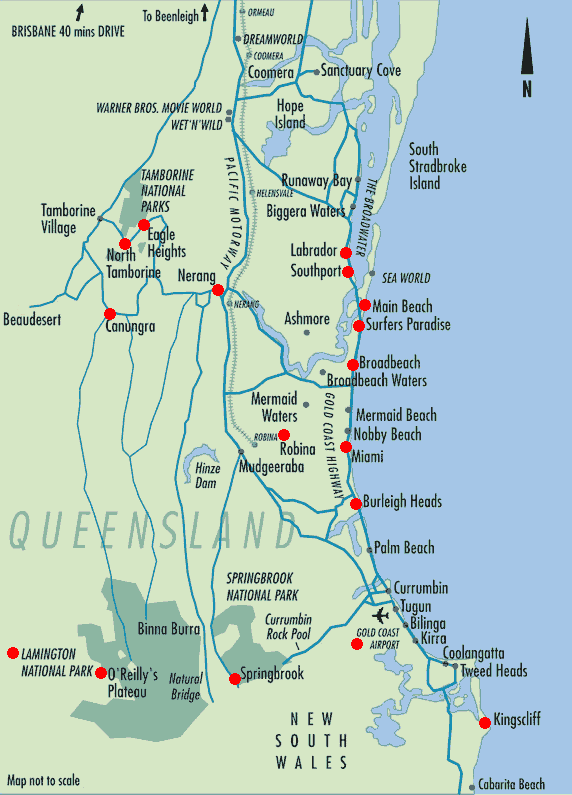 gold coast australie plan