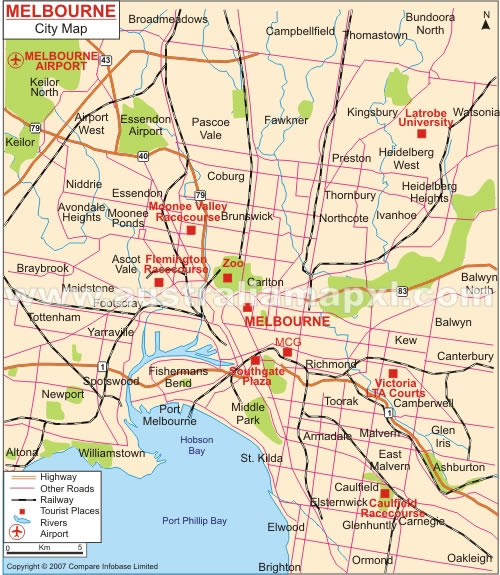 City plan Melbourn Australia