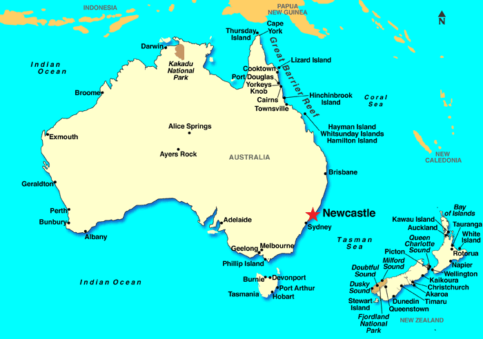 Newcastle australie plan