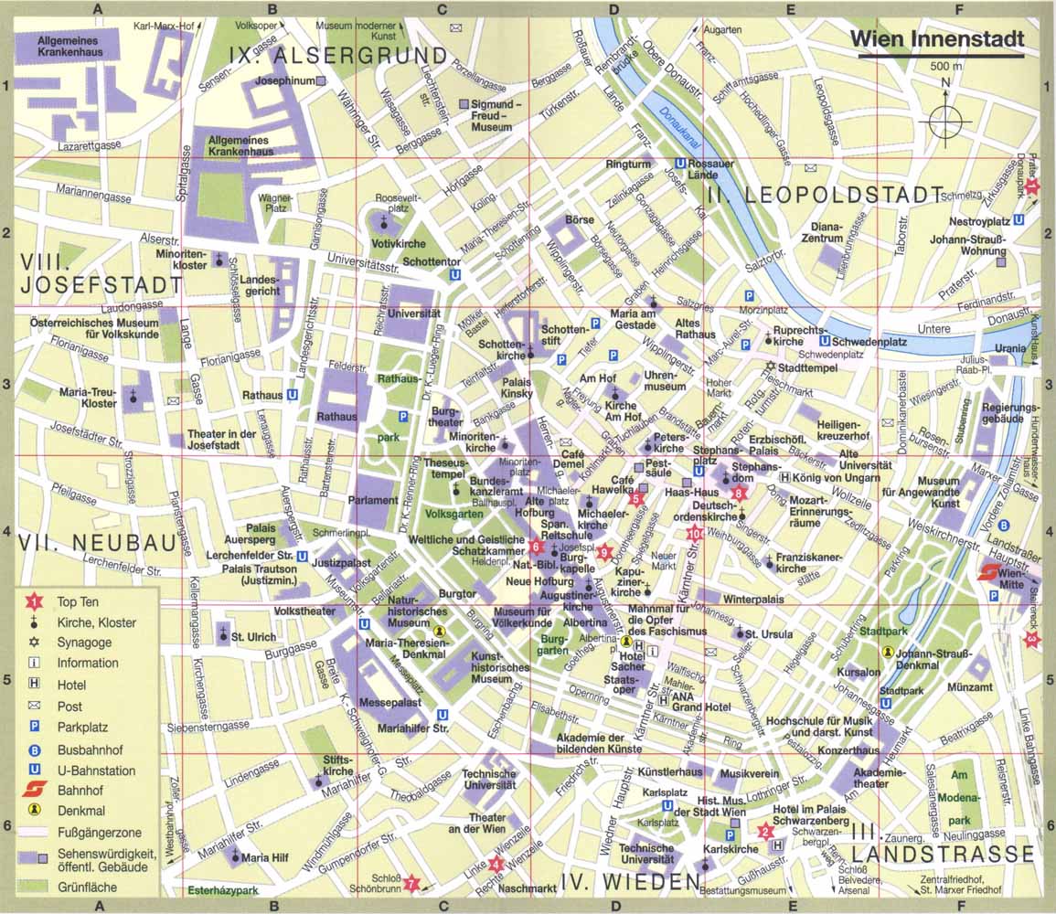 touristique plan de Vienna