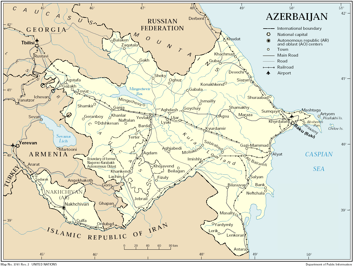 rail carte du azerbaidjan