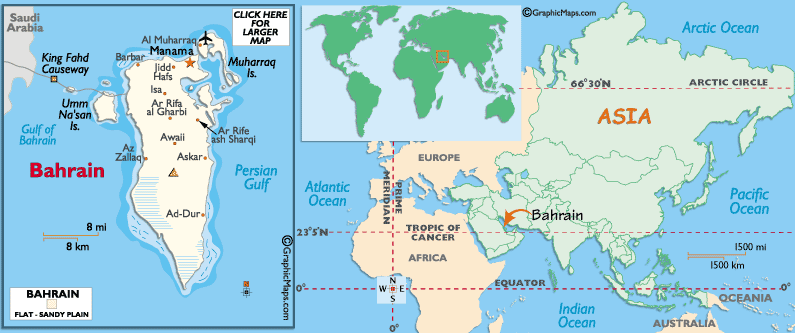 carte du bahrein