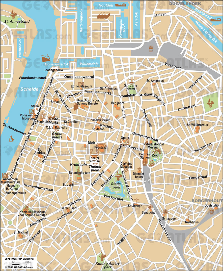 Antwerpen ville centre plan