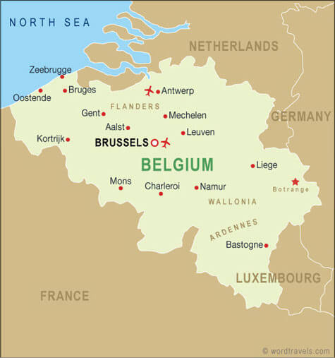 belgique carte