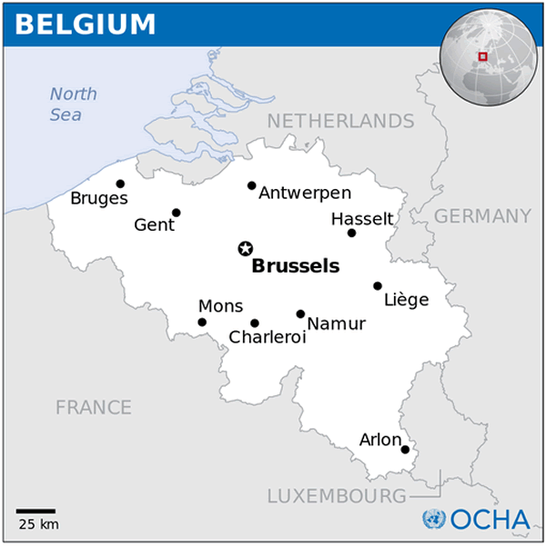 Belgique Location Carte