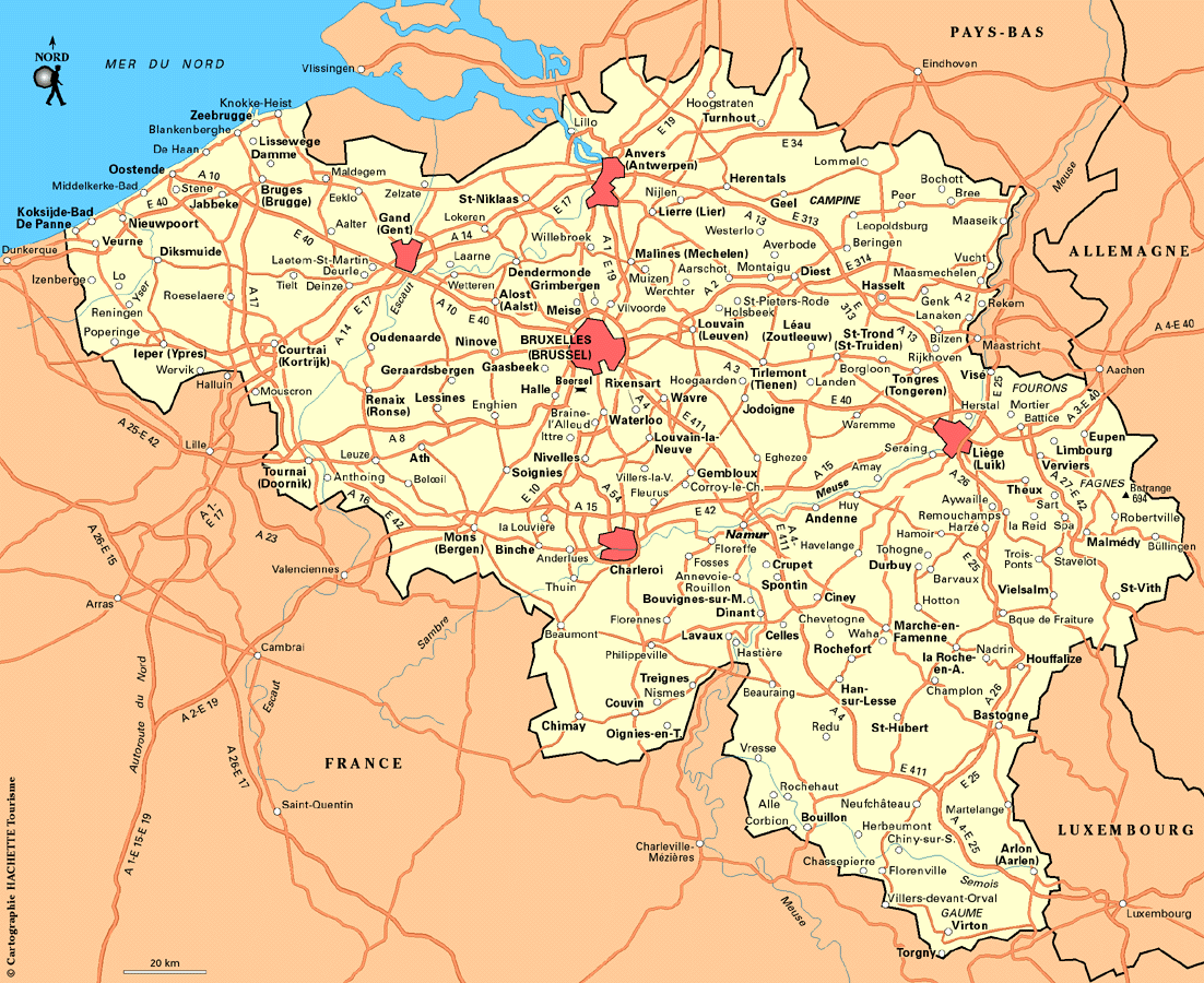 Belgique Population Carte