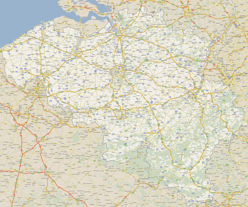 Belgique Route Carte