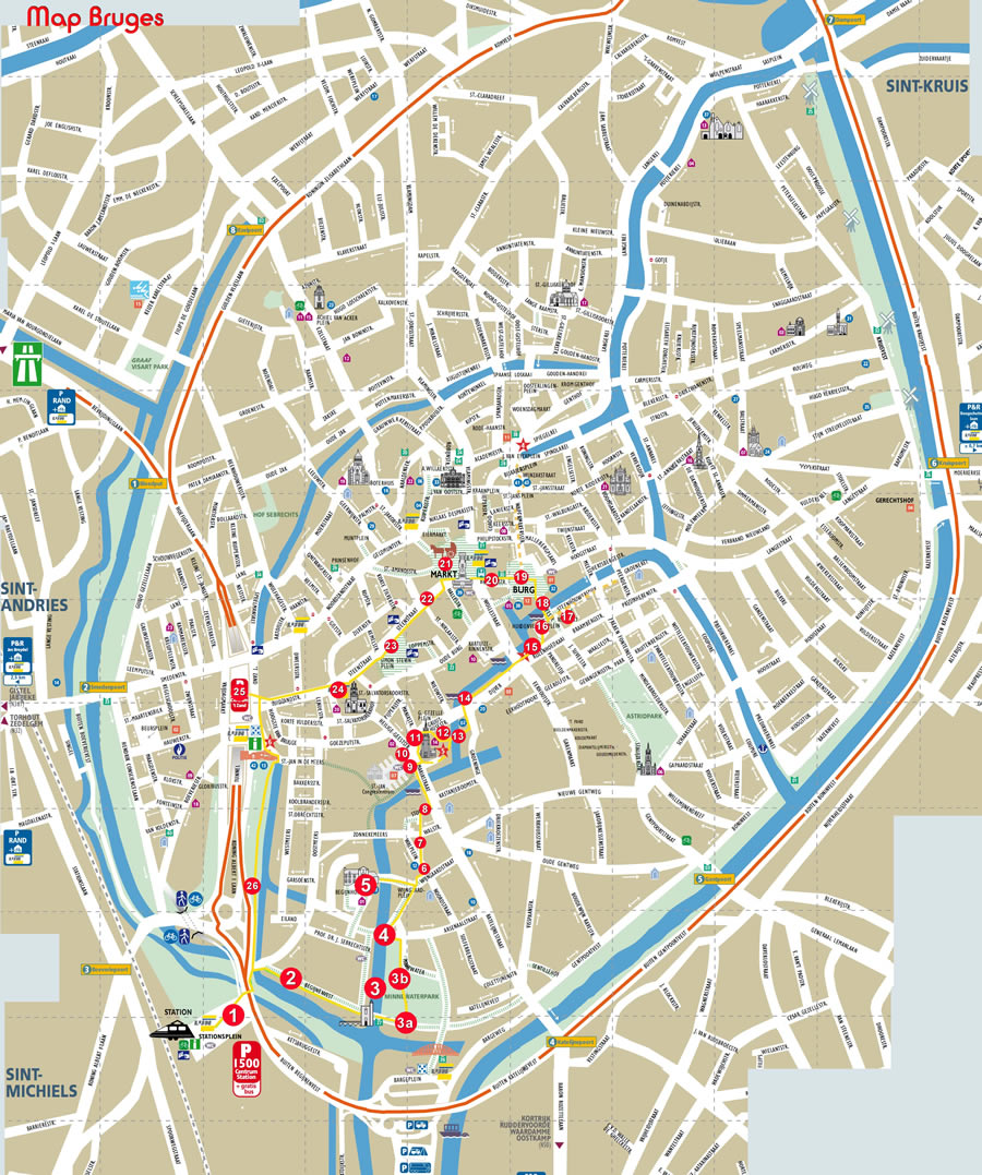 Brugge quartier plan