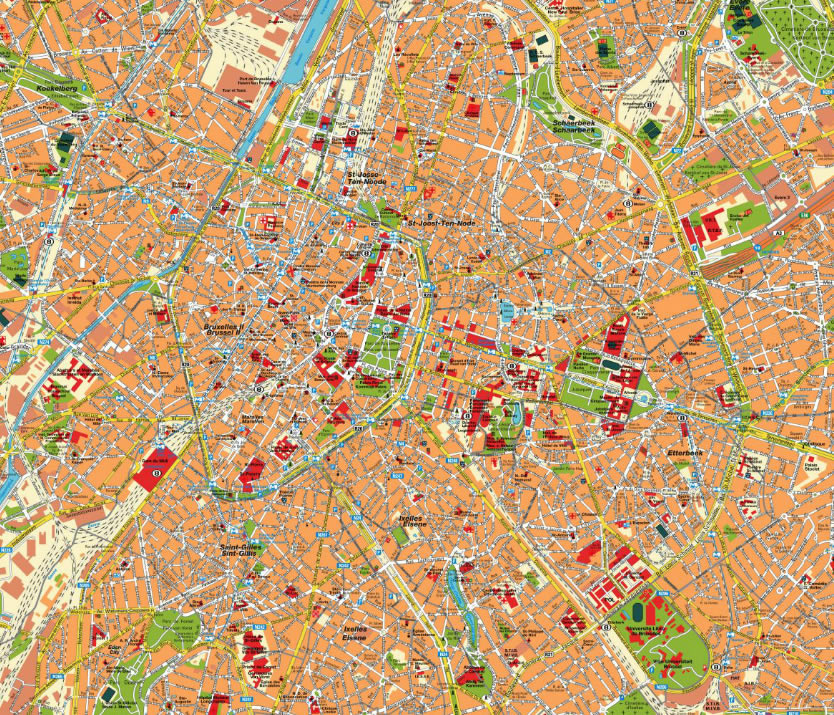 centre ville plan de Bruxelles