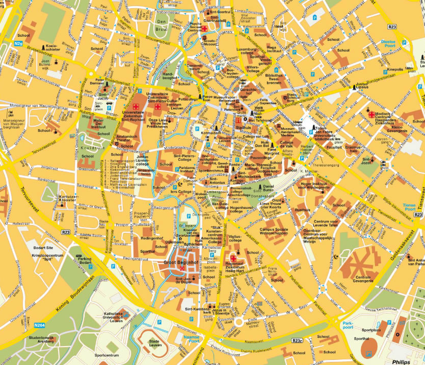 centre ville plan de Leuven