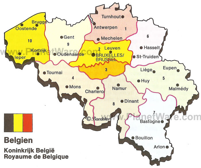 Royaume de Belgique Carte