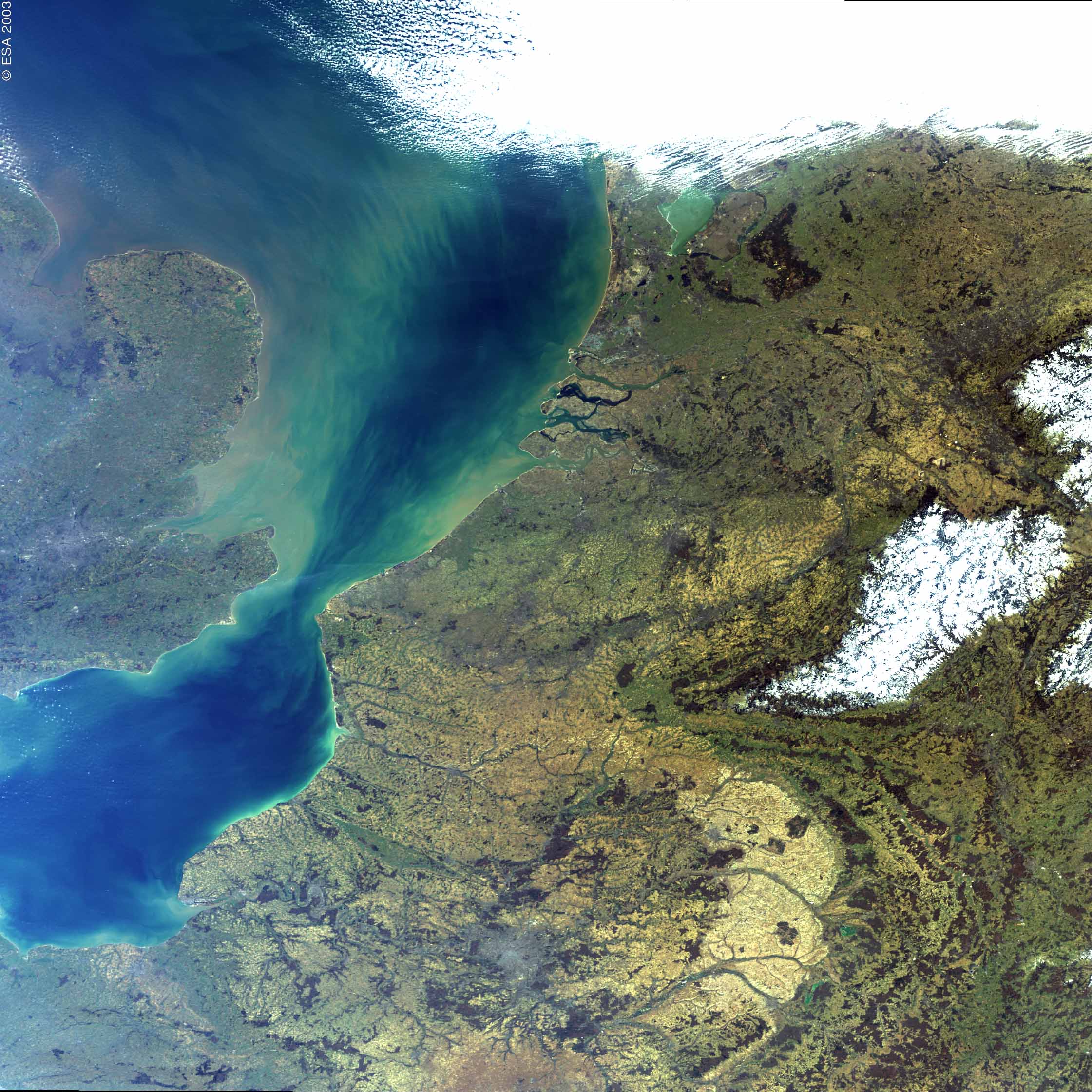 vue par satellite du belgique 2003