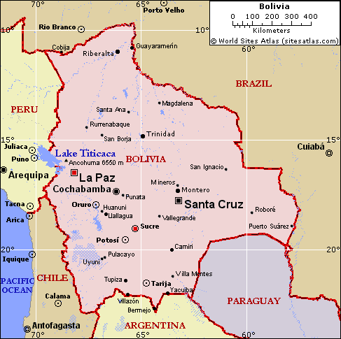 politique carte du bolivie