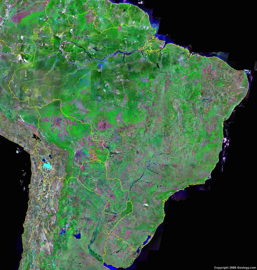 satellite image du bresil