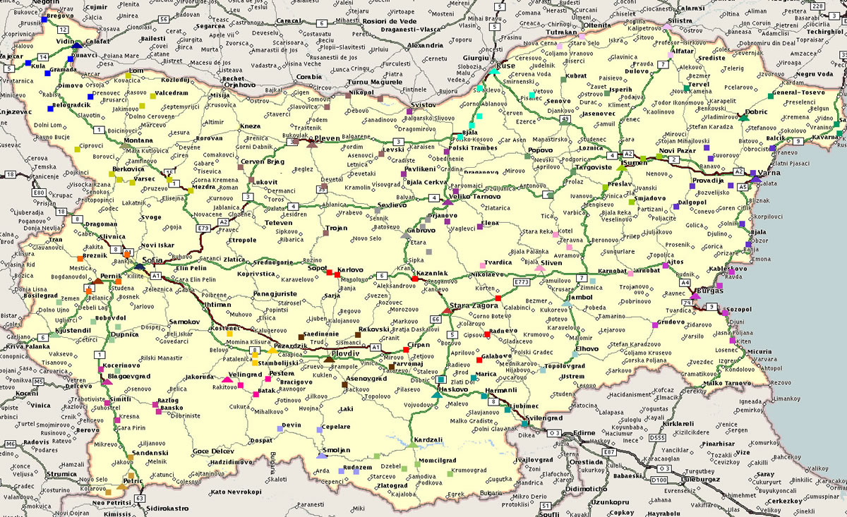 bulgarie administratif carte