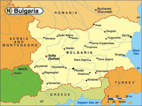 carte bulgarie