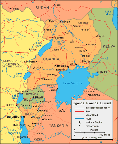 carte du Burundi