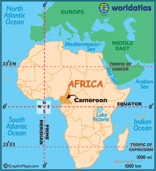 Cameroun carte afrique