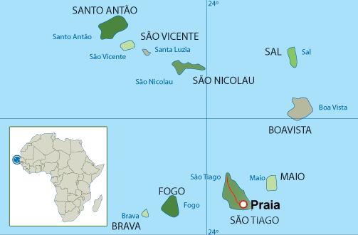 cap vert carte afrique