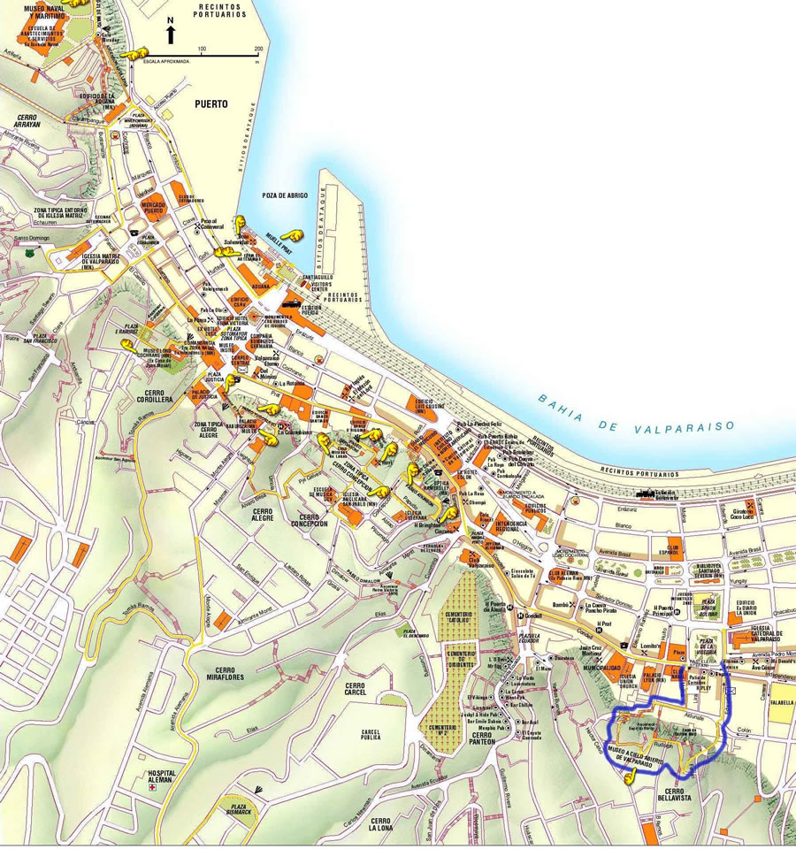 Valparaiso touristique plan