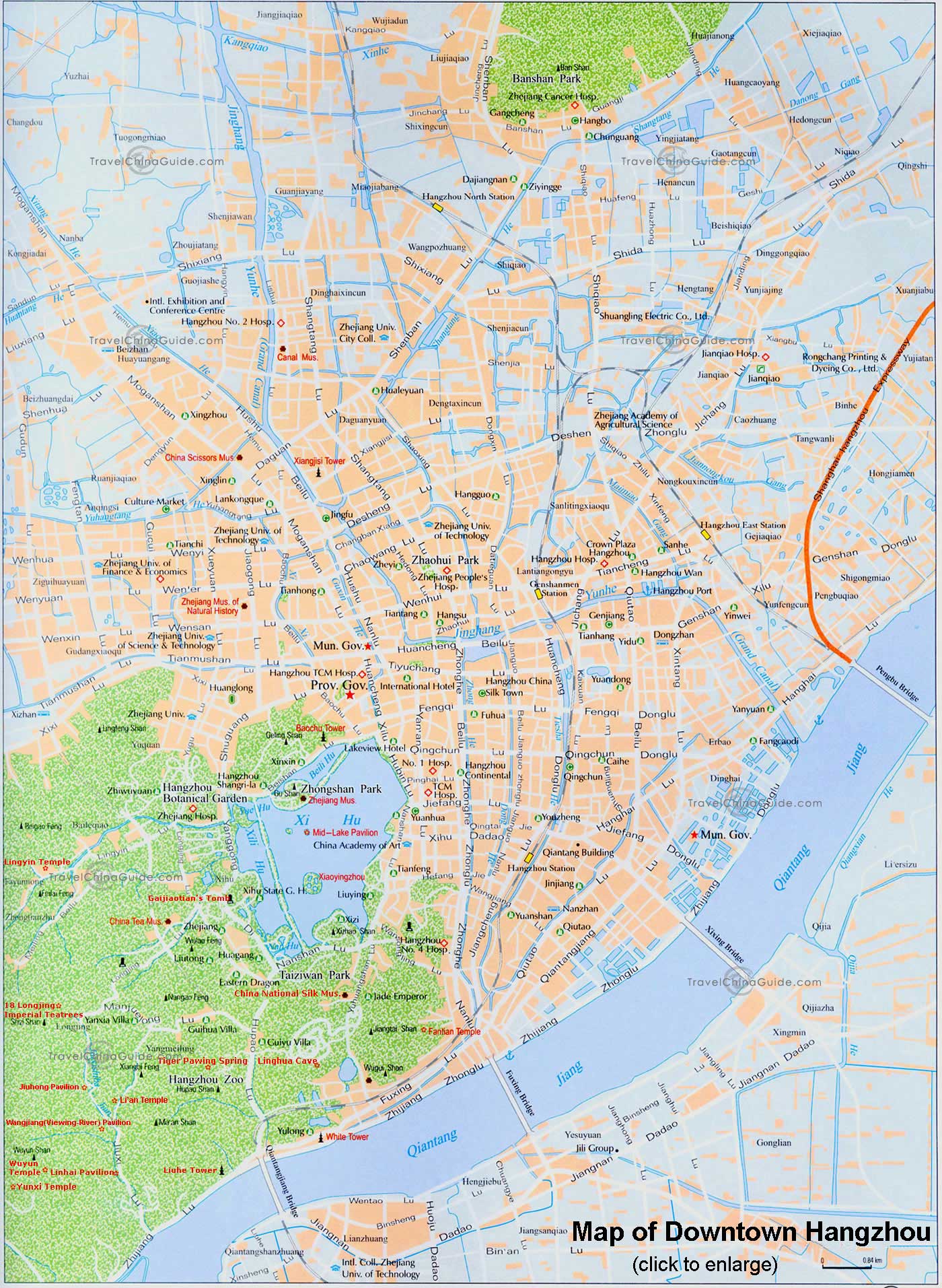 centre ville plan de hangzhou