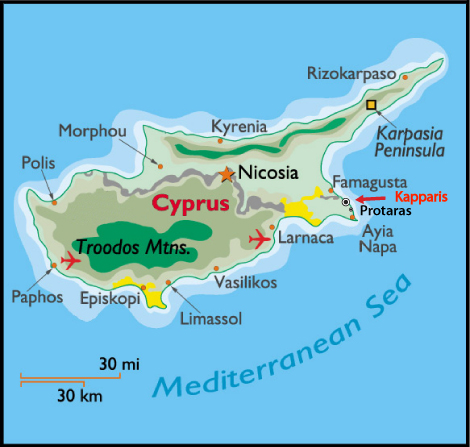 chypre pays carte