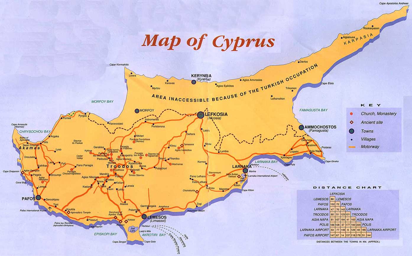 guider carte du chypre