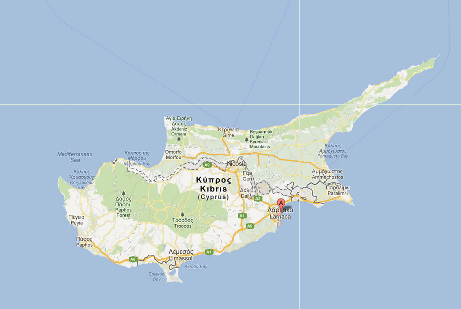 plan de Larnaca chypre