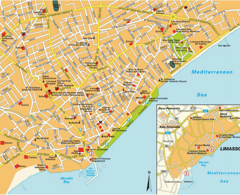 centre ville plan de Limassol
