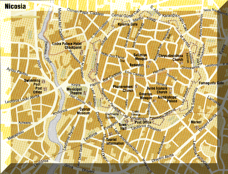 Nicosia ville centre plan