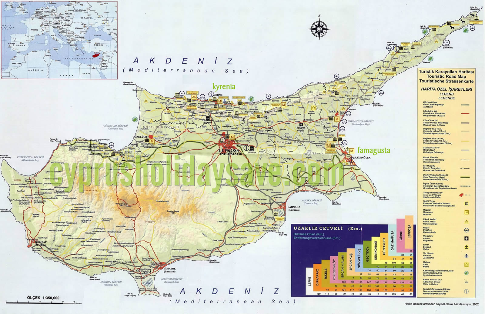nord chypre carte