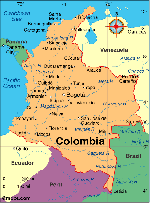 Colombie Carte