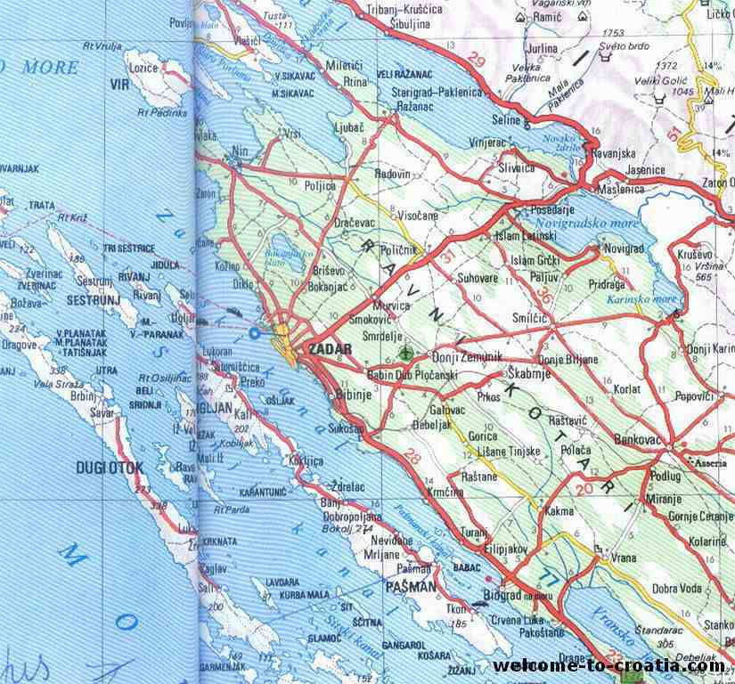 Zadar itineraire plan